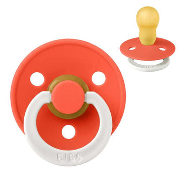 BIBS Rund Colour Sut - Str. 3 - Naturgummi - GLOW - Tango