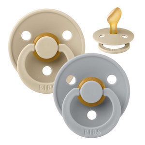 Bibs Anatomisk Colour Napp - 2-Pack - strl. 2 - naturgummi - Vanilj/Moln 