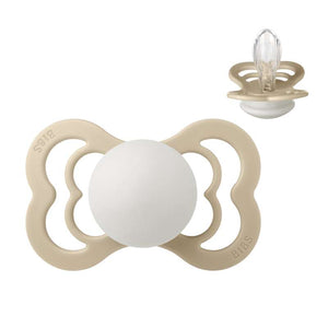 BIBS Symmetrisk Supreme Napp - Str. 2 - Silikon - GLOW - Vanilla