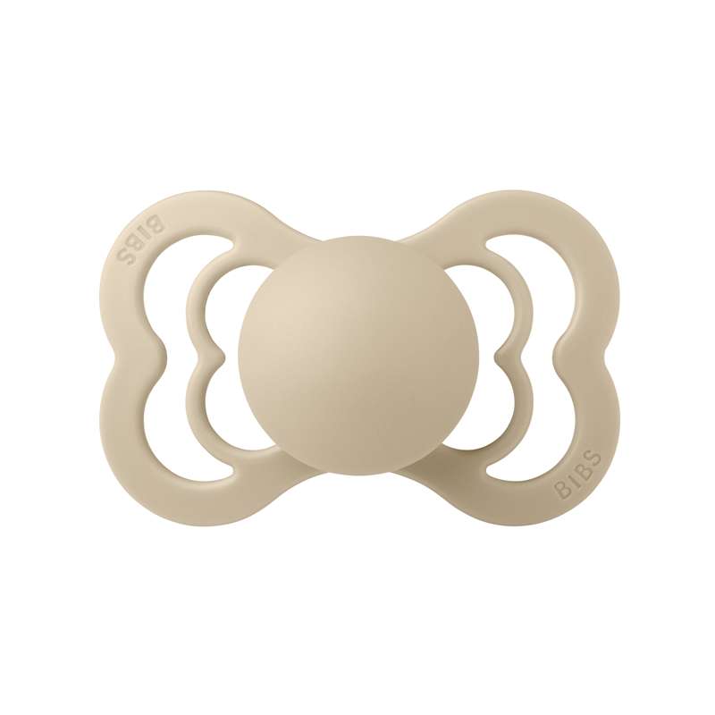 BIBS Symmetrisk Supreme napp - Str. 2 - Naturgummi - Vanilla