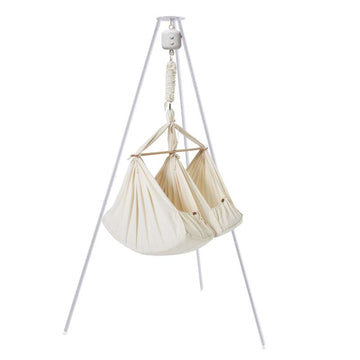 Membantu Bundle - Basic - Twin slingvagga m. vaggmotor och vaggställning - Natur