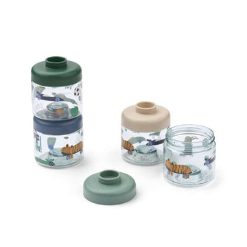 Liewood Dominique Små Matlådor - Tritan - 4-pack - 100 ml - Rolig/Strand Blå 