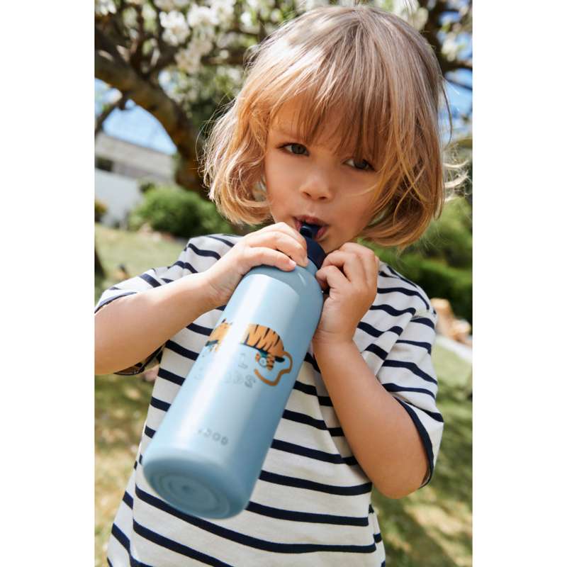 Liewood Falk Drickflaska - Rostfritt Stål - 500ml - Tiger/Beach Blue 
