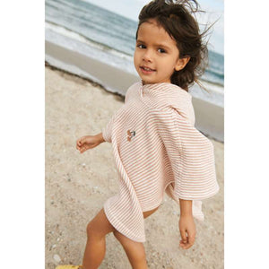 Liewood Paco Poncho - Broderad - Y/D Rand Tuscany Rose/Creme de la Creme 