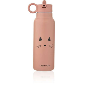 Liewood Falk Drickflaska - Rostfritt Stål - 350ml - Katt/Mörk Ros 