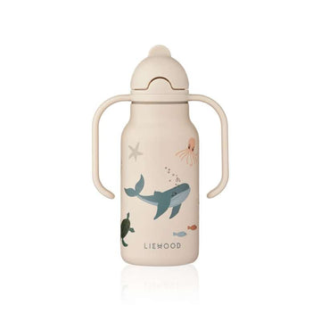 Liewood Kimmie Drickflaska - Rostfritt Stål - 250ml - Havskreatur/Sandig 