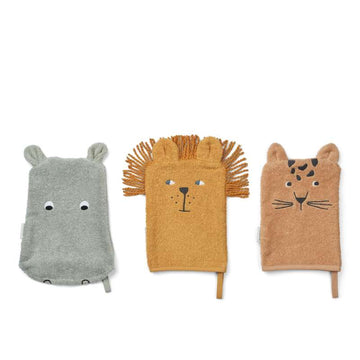 Liewood Sylvester Tvättdukar - 3-pack - Safari Mix 