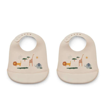 Liewood Tilda Hagesmycke - 2-pack - Silikon - Safari/Sandy Mix 