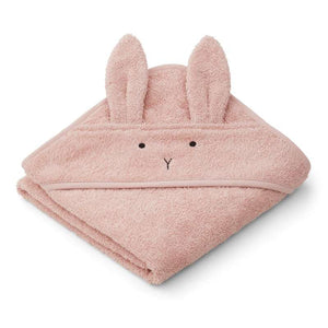 Liewood Albert badhandduk m. huva - Baby - Rabbit/Rose