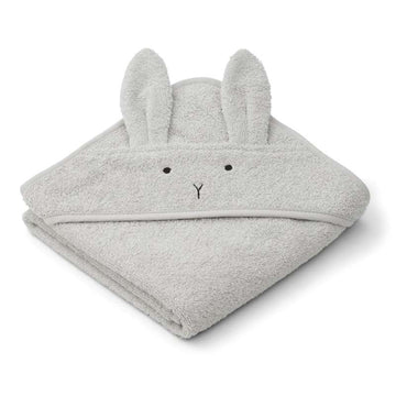 Liewood Albert Badhandduk m. Huva - Baby - Rabbit/Dumbo Grey