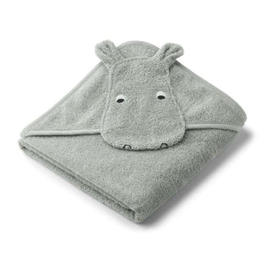 Liewood Albert Badhandduk med Huva - Baby - Hippo/Dove Blue