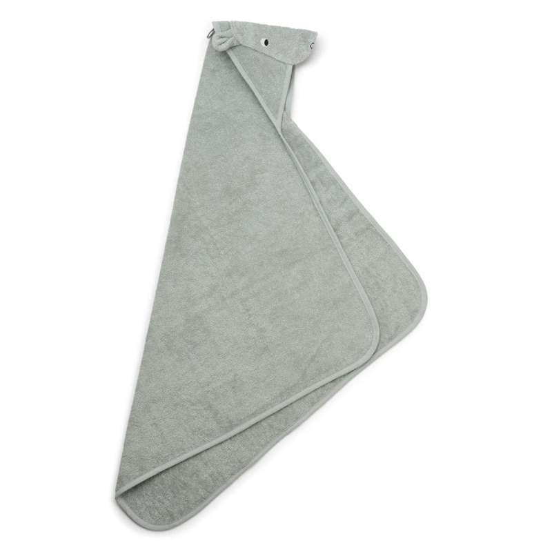 Liewood Albert Badhandduk med Huva - Baby - Hippo/Dove Blue
