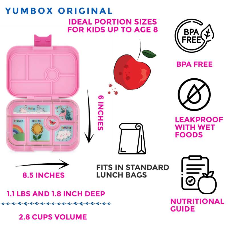 Yumbox Matlåda - Original - 6 fack - Power Pink/Unicorn 