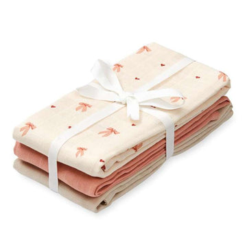 Cam Cam Copenhagen Stoftyg - 3-pack - GOTS - Bows 