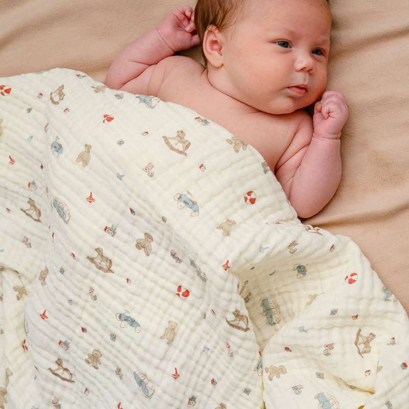 Cam Cam Copenhagen Muslin Babyfilt - GOTS - Vintage Leksaker 