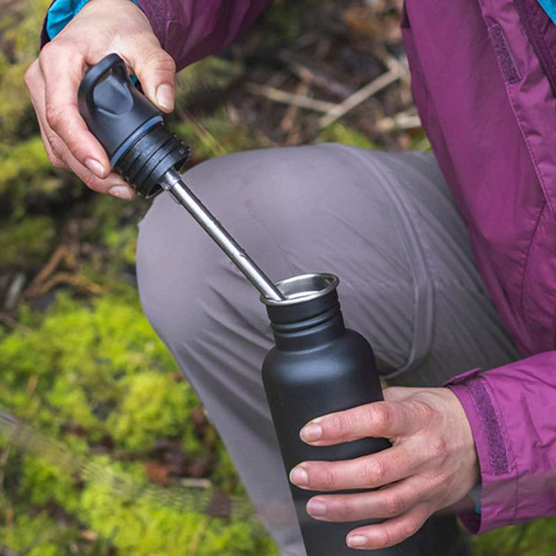 Klean Kanteen Classic Drickflaska - Flip/Seal SportCap - 800ml - Svart 