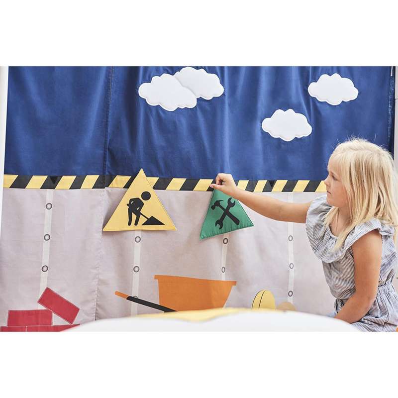 Hoppekids Gardin till Säng - CONSTRUCTION - Flera Storlekar 