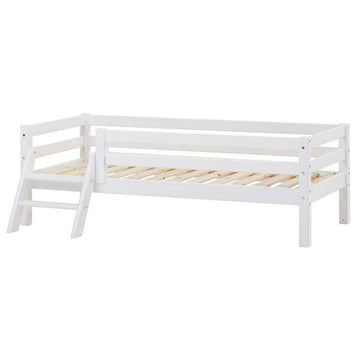 Hoppekids ECO Dream - Juniorsäng m. Stege och Sänghäst - 70x160 cm. - Vit 