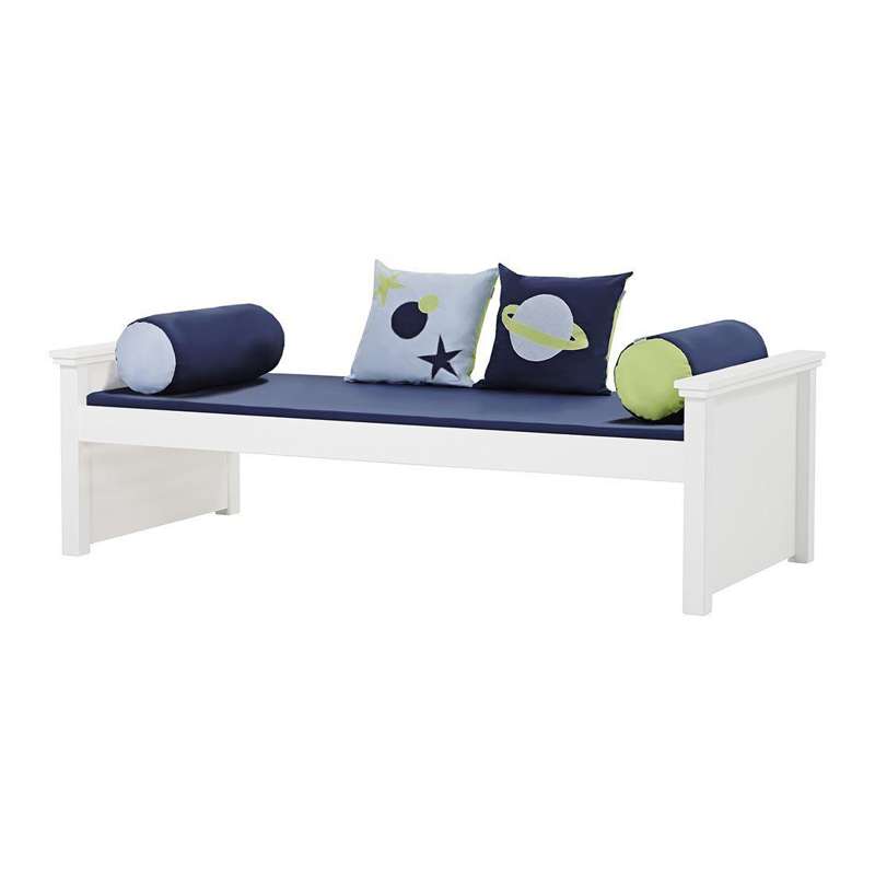 Hoppekids MAJA DELUXE - Juniorsäng - 2 Mellan Gavlar - 90x200cm - Flexibel Inläggsbotten - Vit 