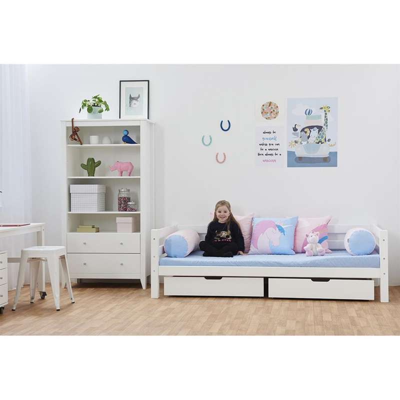 Hoppekids ECO Luxury - Genomgående Sänghäst - Flera Storlekar - Vit 