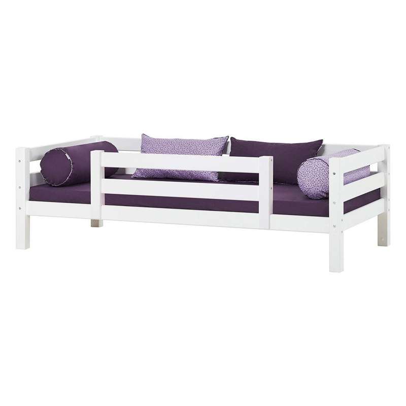 Hoppekids ECO Luxury - Juniorsäng - 90x200 cm. - 1/2 Sänghäst - Flexibel inläggsbotten - Vit 