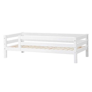 Hoppekids ECO Luxury - Juniorsäng - 90x200 cm. - 3/4 Sänghäst - Flexibel inläggsbotten - Vit 