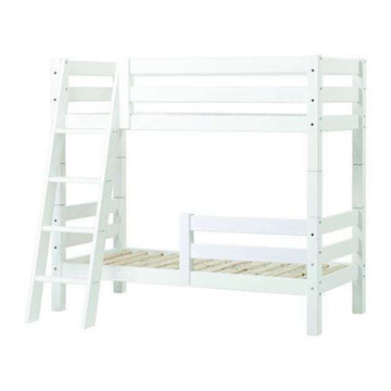 Hoppekids ECO Luxury - Våningsäng m. 1/2 Sänghäst - Snedstig - 150 cm. - Flera Storlekar - Vit 