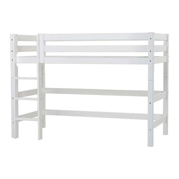 Hoppekids ECO Luxury - Mellanhög säng - 90x200 cm. - Flexibel inläggsbotten - Vit 