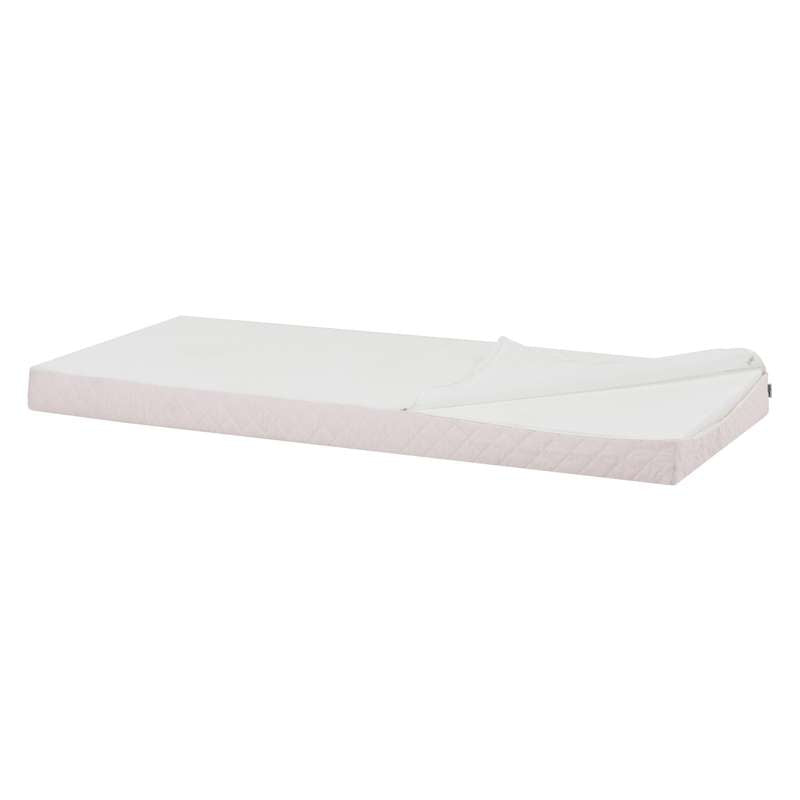 Hoppekids Quiltat överdrag till madrass - 12 cm. - Flera storlekar - Ljusrosa 