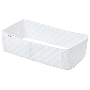 Hoppekids Quiltad Vuggrand - 40x80 cm. - Vit 
