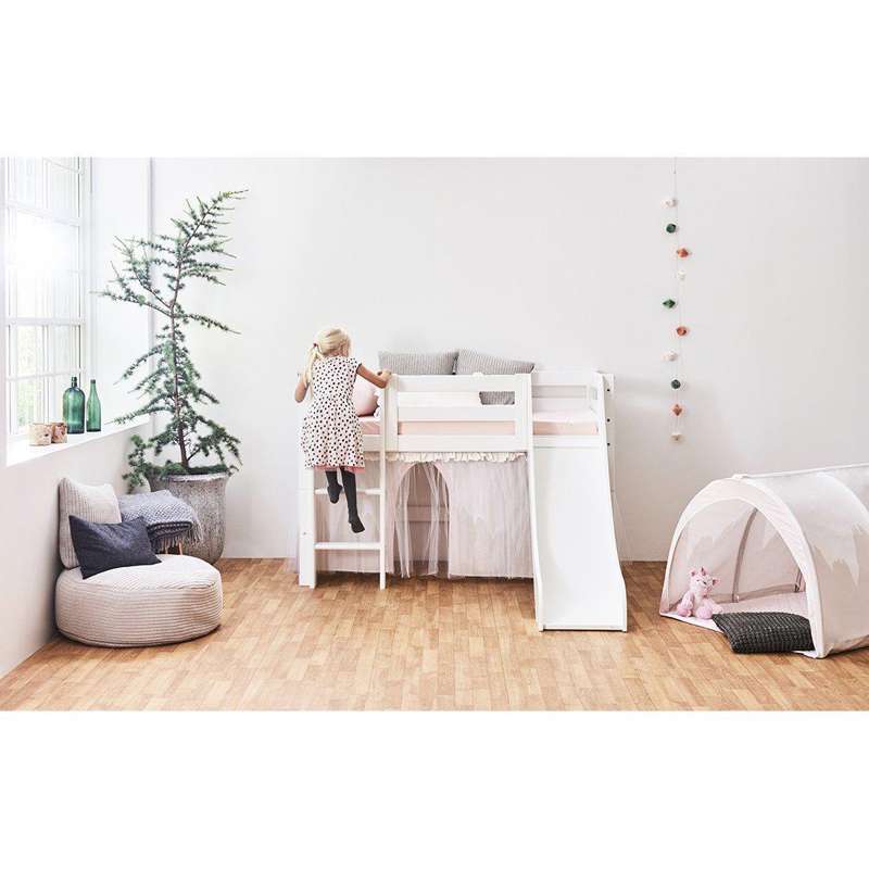 Hoppekids ECO Luxury - Stege till Halvhög loftsäng - Lika - Vit 
