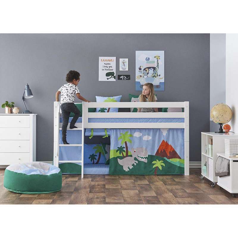 Hoppekids ECO Luxury - Stege till Halvhög loftsäng - Sned - Vit 