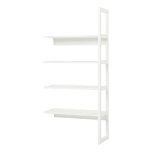 Hoppekids STOREY - Hylla - 1/2 Sektion m. 4 Hyllor - Flera Storlekar - Vit 