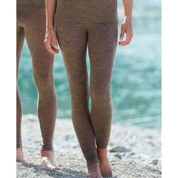 Engel Natur Leggings för Kvinnor - Ull/Silke - Valnöt 