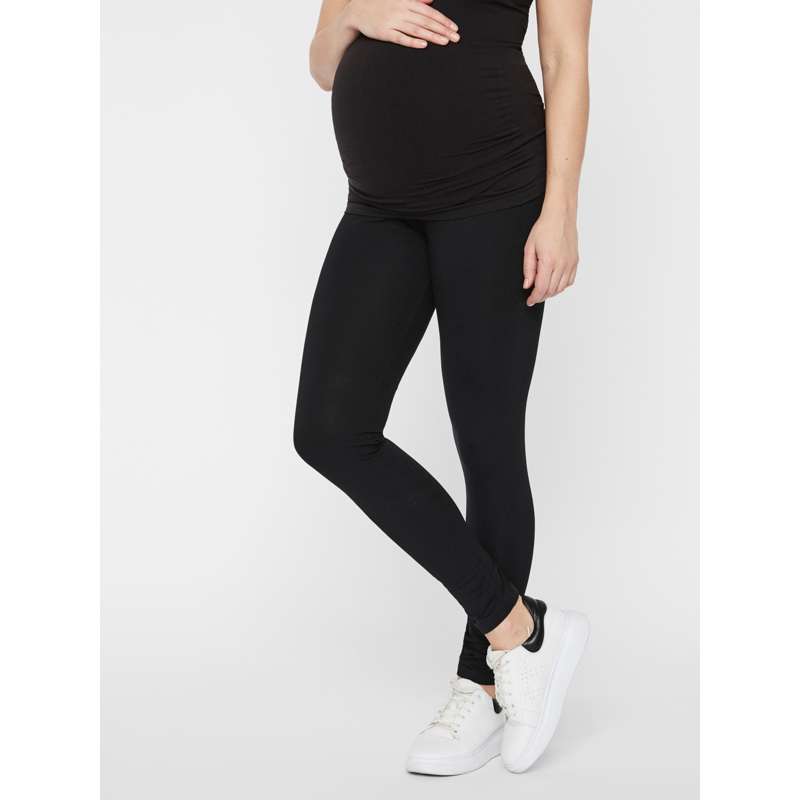 Mamalicious MLLEA Långa Graviditetsleggings - 2-pack - Svart 