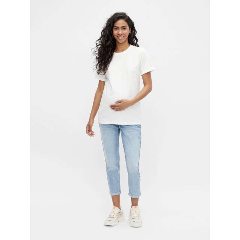 Mamalicious MLEVA Jersey Graviditetströja - Vit 