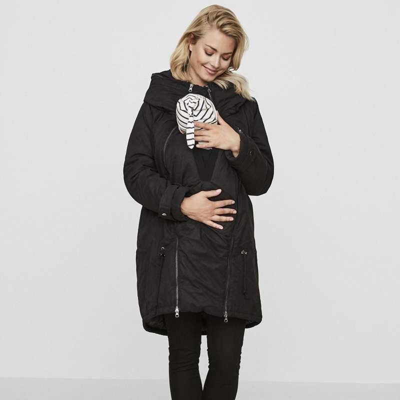 Mamalicious Tikka 3-i-1 Fodrad Jacka - Svart 