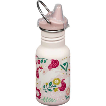 Klean Kanteen Classic Drickflaska - Kid SippyCap - 355ml - Hoppande Enhörningar 