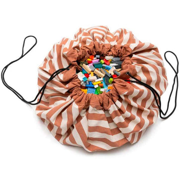 Play & Go Förvaringsmatta - Stripes Brown