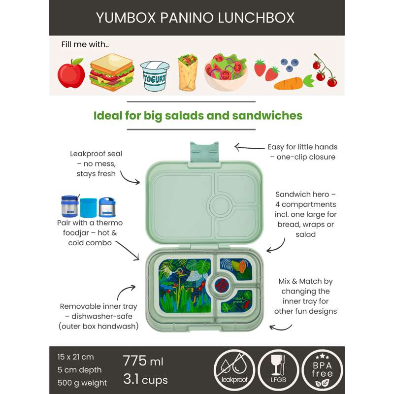 Yumbox Lunchlåda - Panino - 4 fack - Ami Purple/Friendship