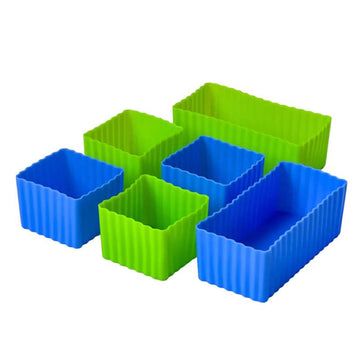 Yumbox - Silikonformar till Matlådan - 6 st. - Blå/Grön 