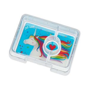 Yumbox Insatsbricka - Minisnackbricka - 3 fack - Magisk Enhörning 